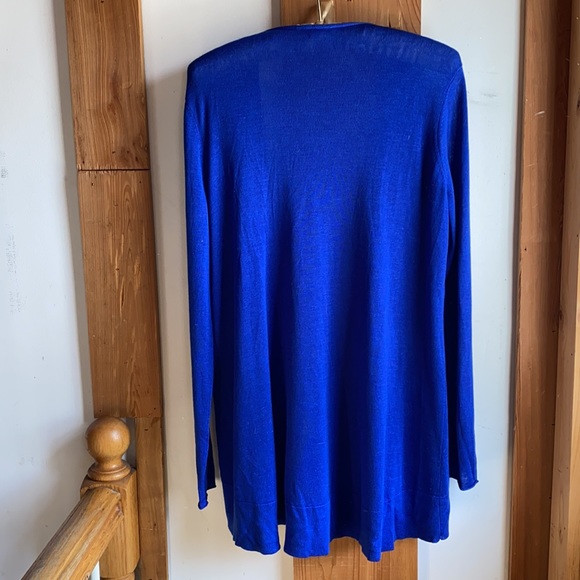Royal blue Eileen Fisher open-front cardigan / S - Picture 4 of 6